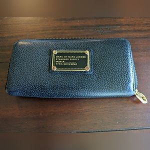 Marc by Marc Jacobs Black Leather Continental Wallet
